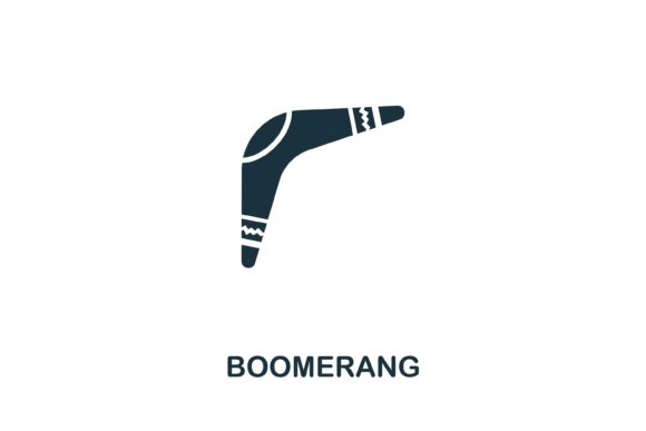 Boomerang Icon from Australia Collection: A Modern Design Asset for Creatives and Professionals