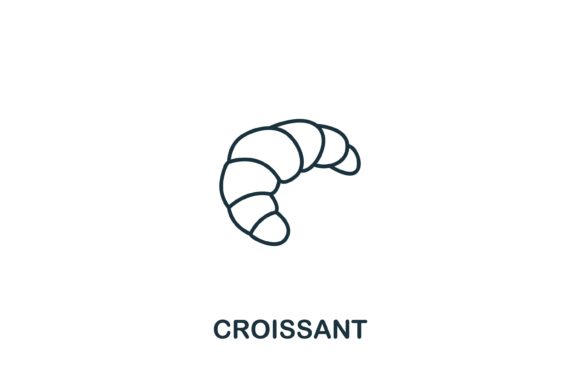 Croissant Icon from Bakery Collection: A Versatile Design Asset for Web and Print