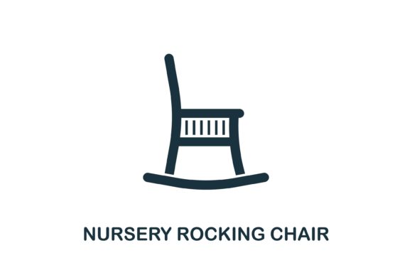 Nursery Rocking Chair Icon for Creative Design Projects
