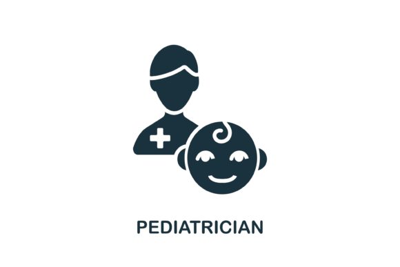 Pediatrician Icon: Simple Design for Clear Communication