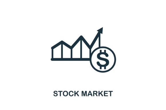 Stock Market Icon: Simple Design for Business Visuals