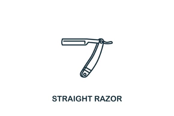 Straight Razor Design Icon for Modern Visual Projects