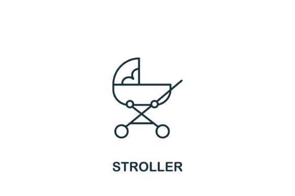 Stroller Icon: A Versatile Design Element for Web and Infographics