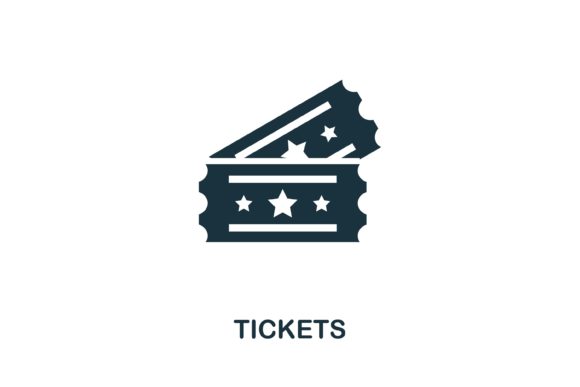 Tickets Icon: A Versatile Monochrome Design Asset
